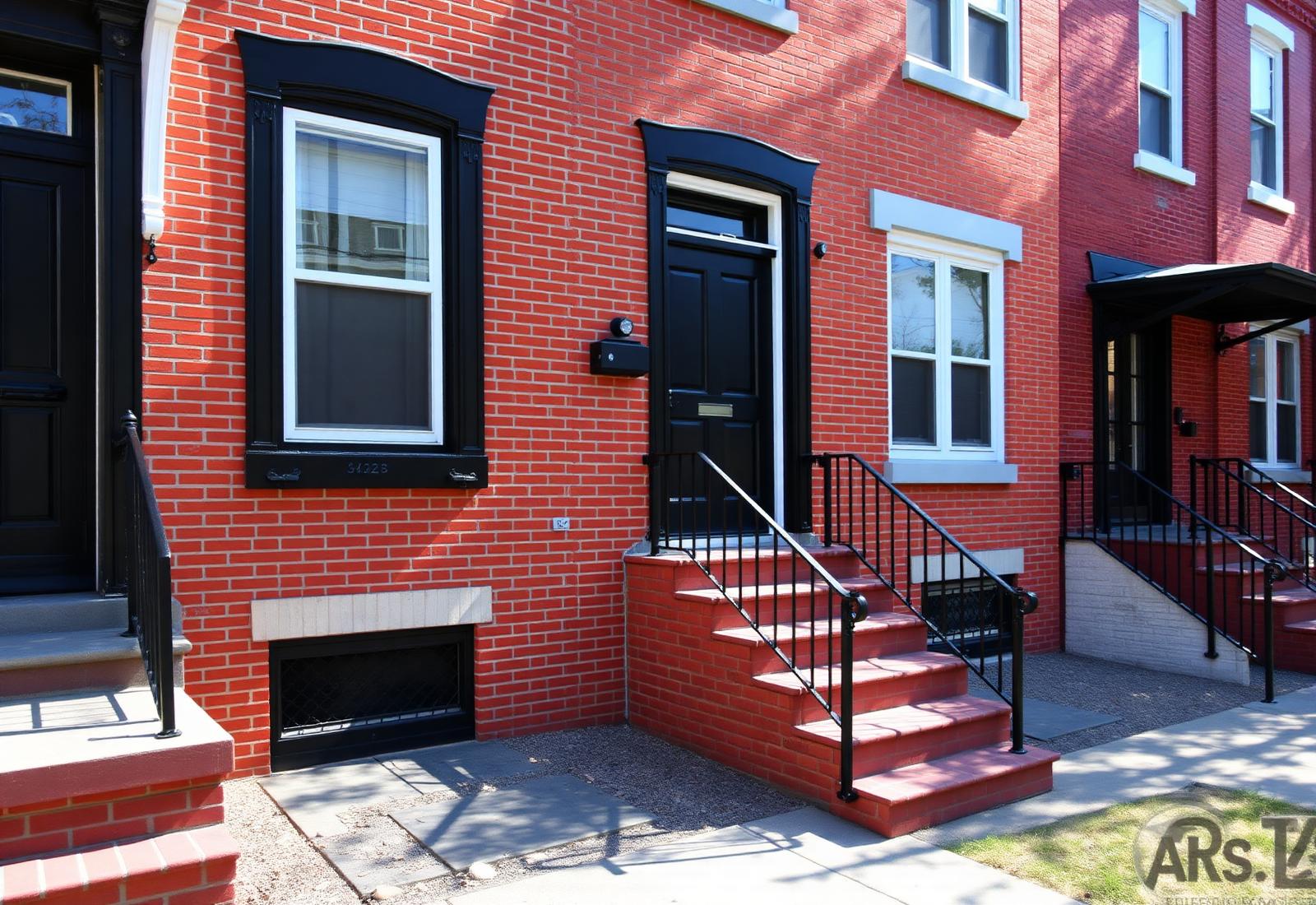 Restored Philadelphia rowhome exterior