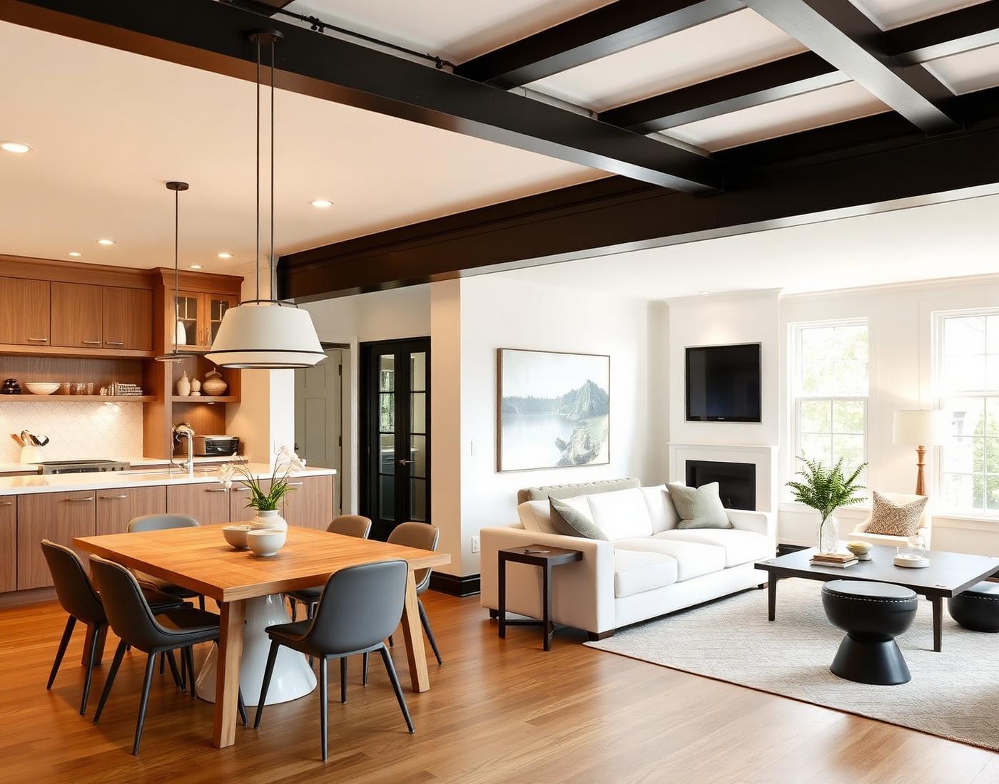 Open-concept living renovation